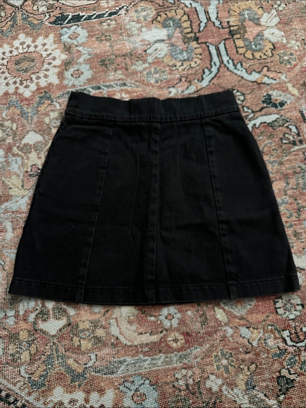 Topshop Women’s Black A-Line Mini Skirt with Back Zipper and Pockets Size 4